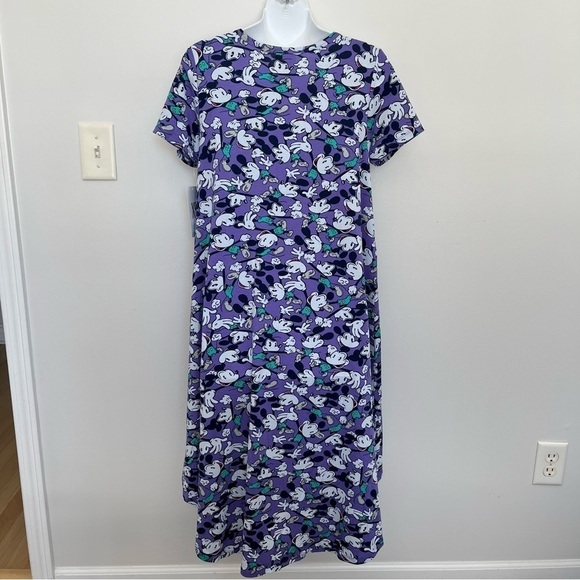 Lularoe Womens NEW Disney Mickey Mouse Dress Size XS Carly T-shirt Dress - Picture 6 of 9